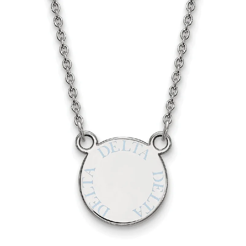 Shop Modern Jewelry Collections With Exclusive Discounts Sterling Silver Delta Delta Delta Small Cerulean Blue Enamel Necklace Shop Modern Jewelry Collections With Exclusive Discounts Sterling Silver Delta Delta Delta Small Cerulean Blue Enamel Necklace