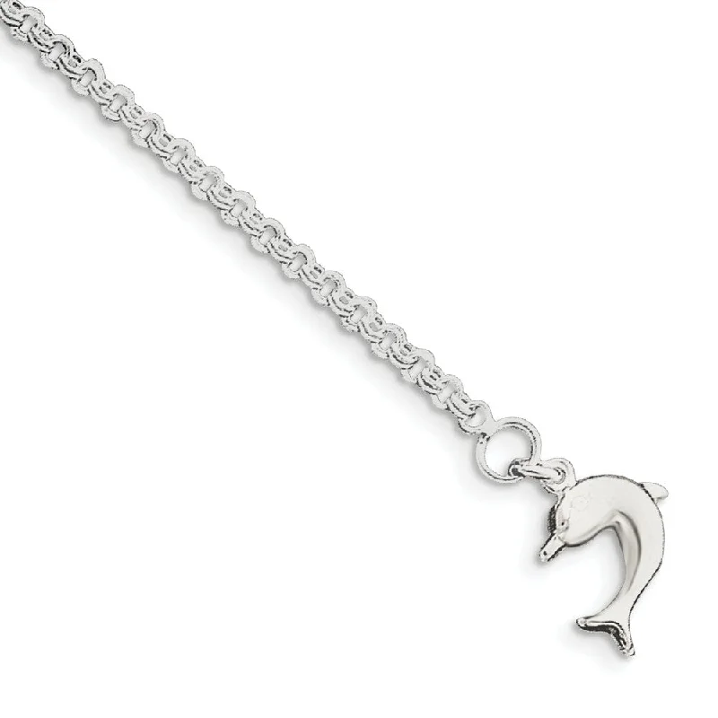 Unique Jewelry For Less – Shop The Sale Now Sterling Silver Dolphin Double Link Cable Chain Anklet Unique Jewelry For Less – Shop The Sale Now Sterling Silver Dolphin Double Link Cable Chain Anklet