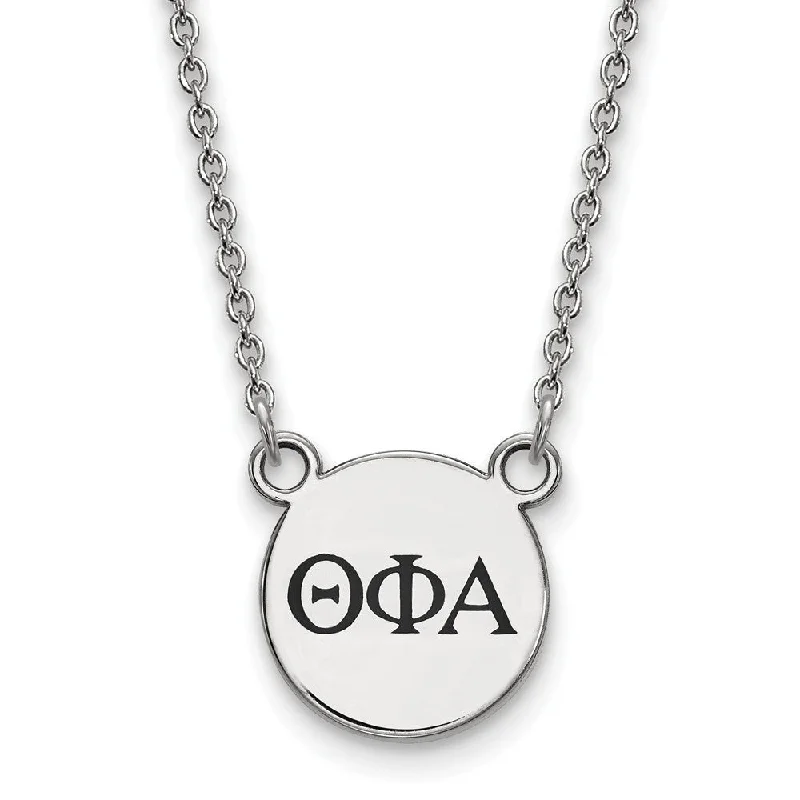 Buy More, Save More – Special Jewelry Discounts Sterling Silver Theta Phi Alpha Small Enamel Greek Letters Necklace