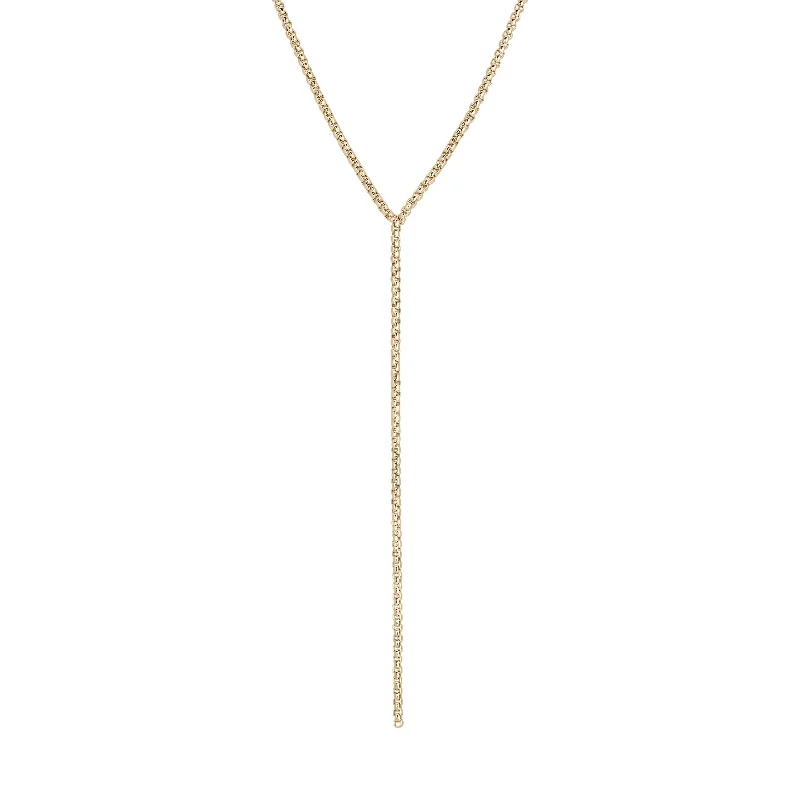 Best-Selling Jewelry Styles Now At Exclusive Discounts Thin Luciana Box Chain Lariat