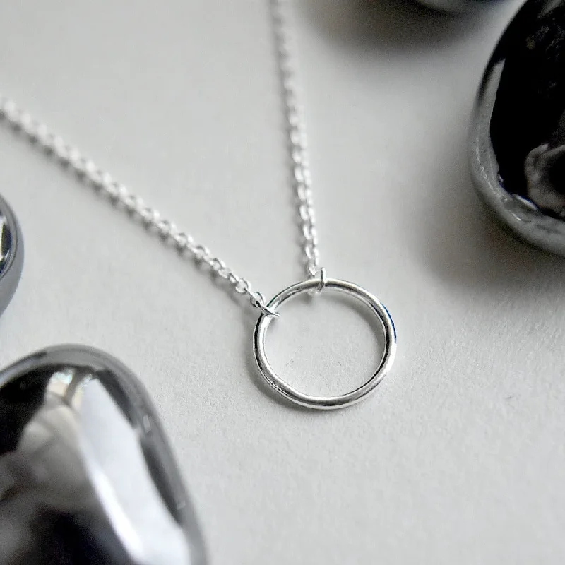 Special Deals On Handcrafted And Designer Jewelry Thin Open Circle Necklace
