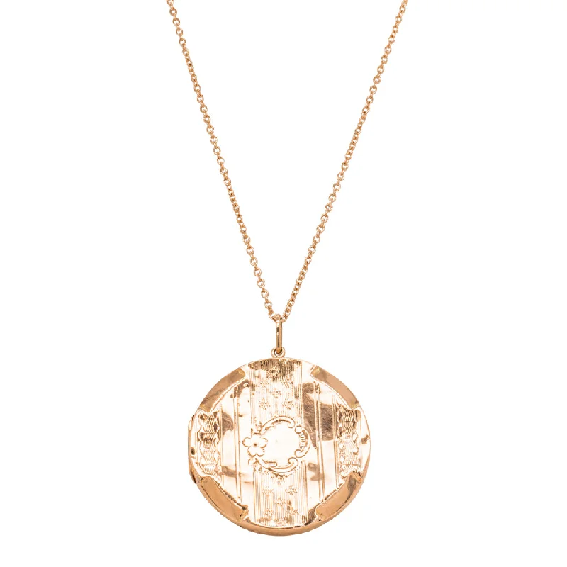 Glamorous Jewelry, Glamorous Deals – Shop Now Vintage 9ct Rose Gold Round Locket