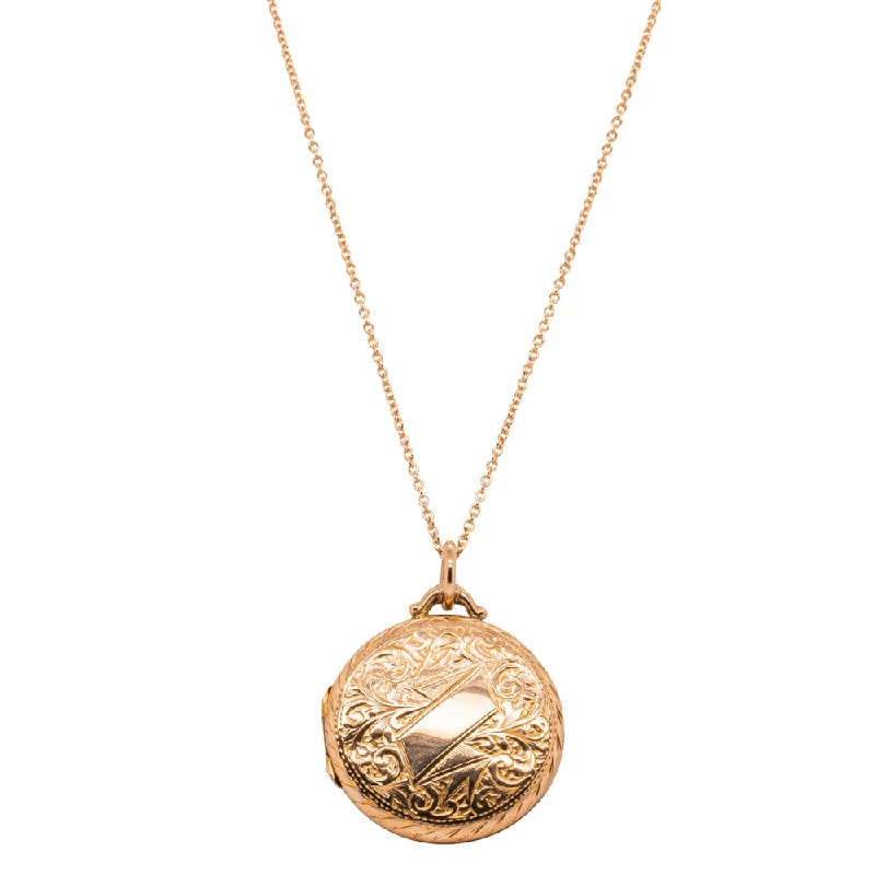 High-End Sparkle, Low-End Prices – Jewelry Sale Live Vintage 9ct Rose Gold Engraved Round Locket