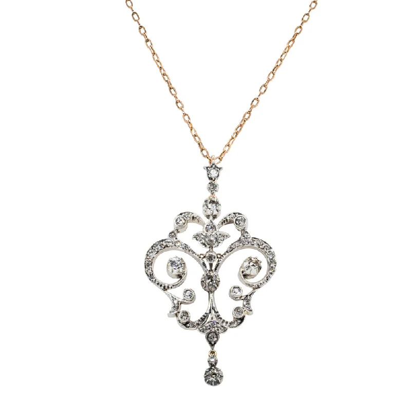 Bestselling Jewelry At Special Promotional Rates Vintage Silver & Gold 1.49ct Diamond Necklace