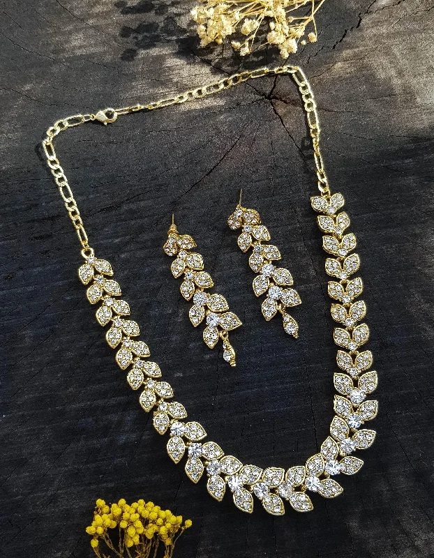 Sparkle For Less – Shop Our Limited-Time Jewelry Deals White Gold Plated Necklace Set 19190N