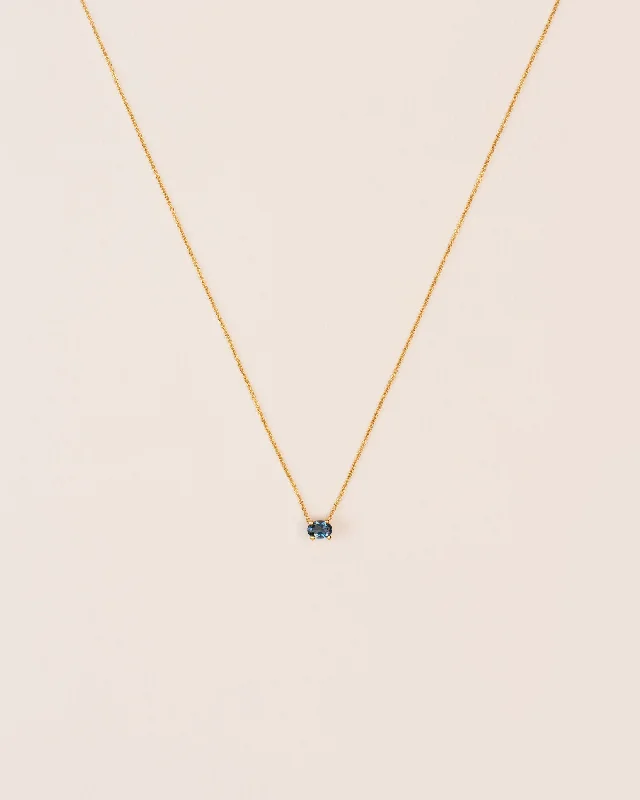 Best-Selling Jewelry Styles Now At Exclusive Discounts 18K Gold Necklace w. London Blue Topaz