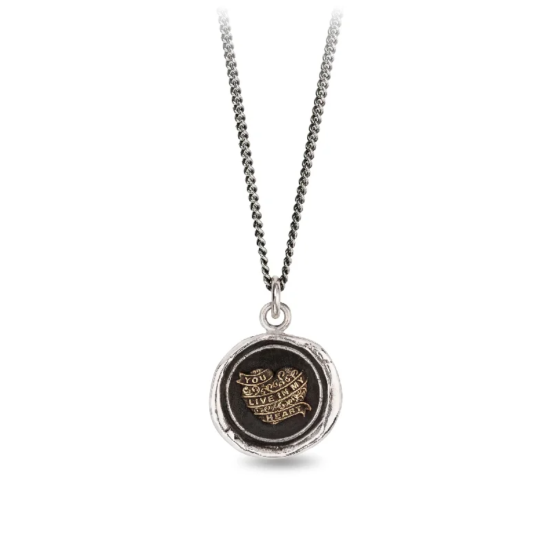 Shop Signature Jewelry Styles At Exclusive Prices You Live In My Heart 14k Gold On Silver Talisman