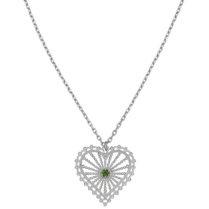 High-End Sparkle, Low-End Prices – Jewelry Sale Live Zoe & Morgan Amor Necklace - Sterling Silver & Chrome Diopside