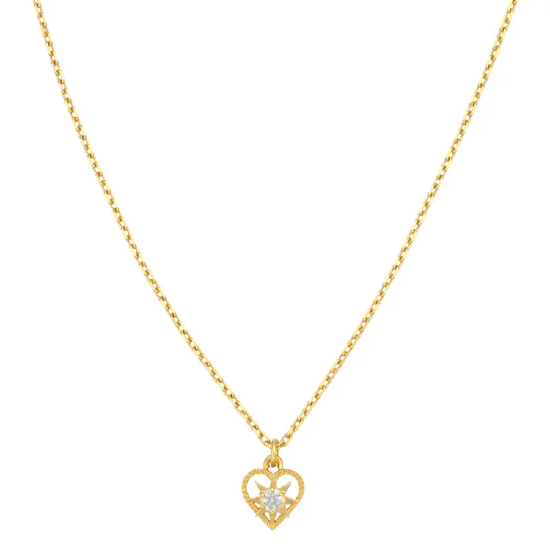 Affordable Elegance – Special Jewelry Sale Now Live Zoe & Morgan Kind Heart Necklace - Gold Plated & White Zircon