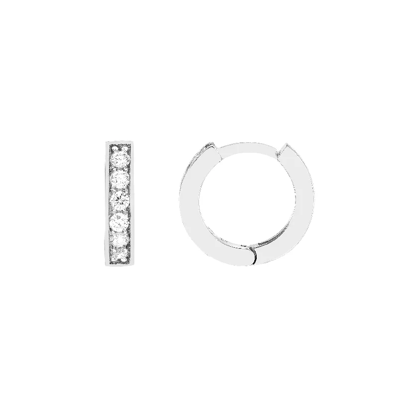 Shop Trending Jewelry With Exclusive Savings 1/8tcw Diamond 10mm Hoop Earrings