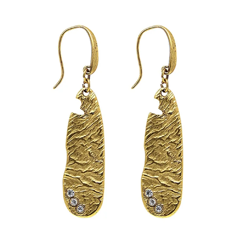 Shop Signature Jewelry Styles At Exclusive Prices T.R.U. Sculptured Drop Earrings Embellished With Austrian Crystal