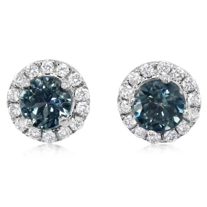 Flash Sale On Stunning Jewelry – Limited Stock Available 14K White Gold Montana Sapphire Earrings