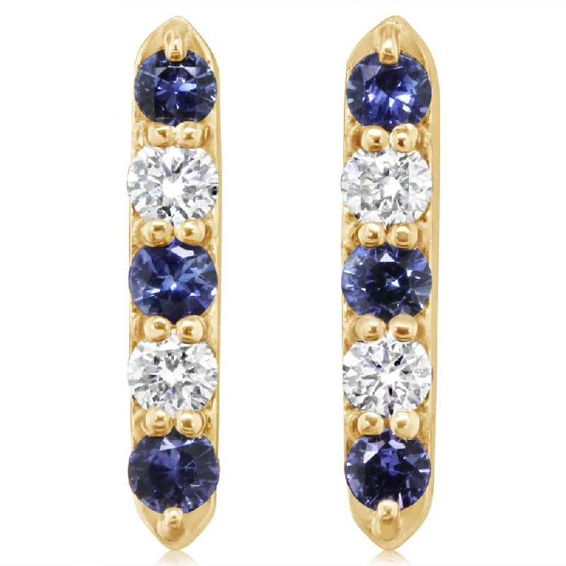 Shine Bright With Our Special Jewelry Promotions 14K White Gold Sapphire/Diamond Earrings