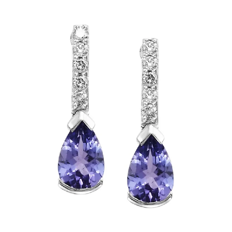 Exclusive Savings On Timeless Jewelry Pieces 14K White Gold Tanzanite/Diamond Earrings