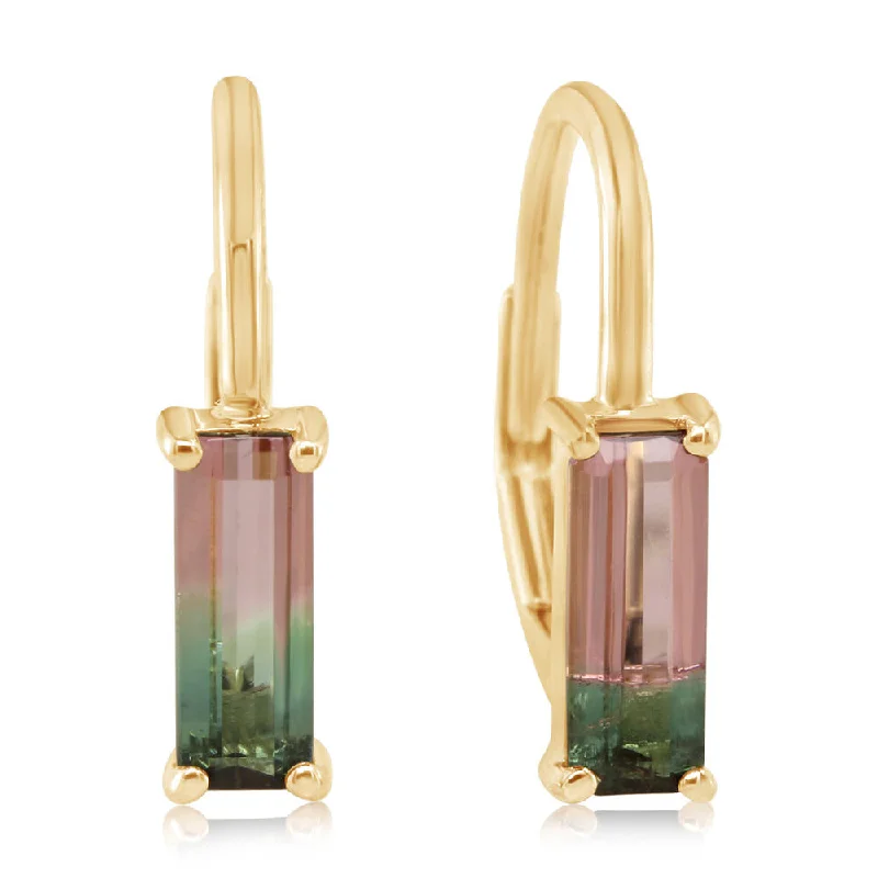 Final Call – Shop Exquisite Jewelry Before It's Gone 14K Yellow Gold Bi-Color Tourmaline Earrings