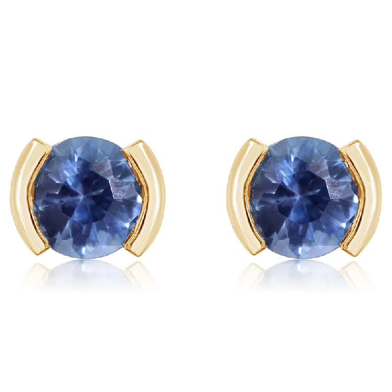 Sparkle For Less – Shop Jewelry Deals Now 14K Yellow Gold Blue Topaz Earrings