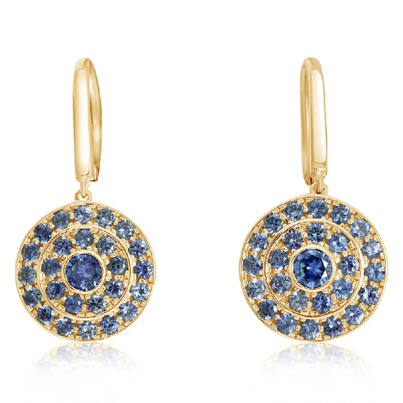 Exclusive Gemstone Jewelry Markdowns – Shop Now 14K Yellow Gold Montana Sapphire Earrings