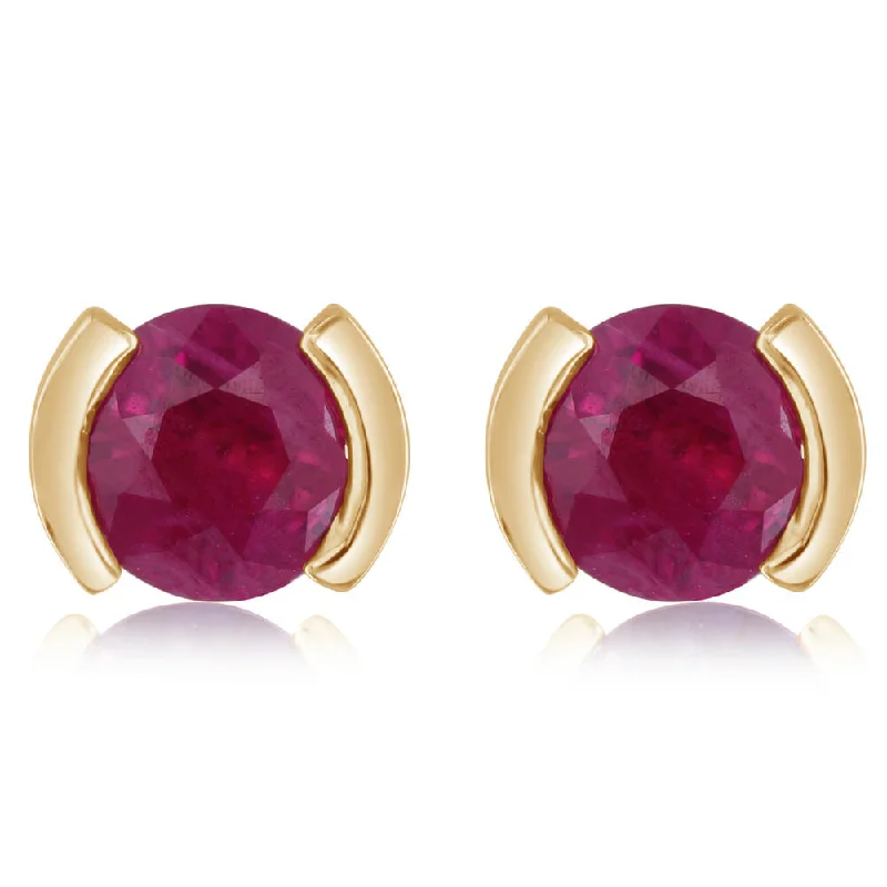 Special Sale On Handcrafted Jewelry – Shop Today 14K Yellow Gold Ruby Earrings