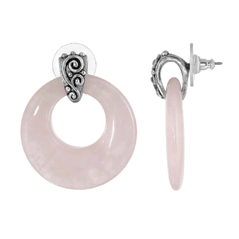 Shop Fine Jewelry With Exclusive Savings 1928 Jewelry Ancienne Gemstone Hoop Post Drop Earrings