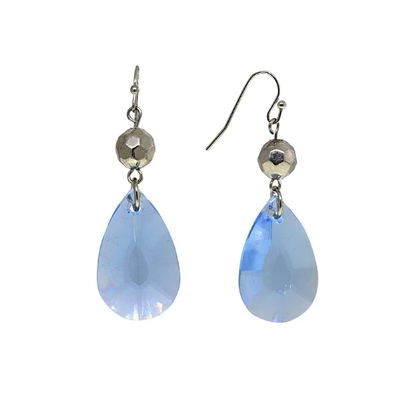 Luxury Jewelry At Unbeatable Discounts 1928 Jewelry Light Blue Teardrop Faceted Stone Earrings