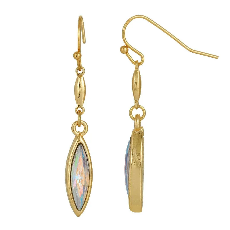 Seasonal Jewelry Deals – Elevate Your Style 1928 Jewelry Classic Navette Crystal Wire Drop Earrings