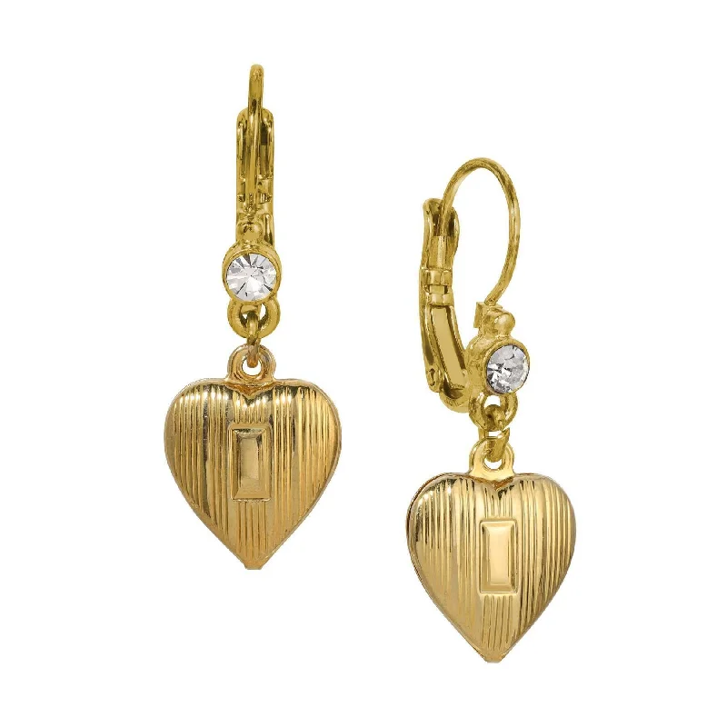 Grab Exquisite Jewelry At The Lowest Prices 1928 Jewelry Crystal & Classic Heart Drop Earrings