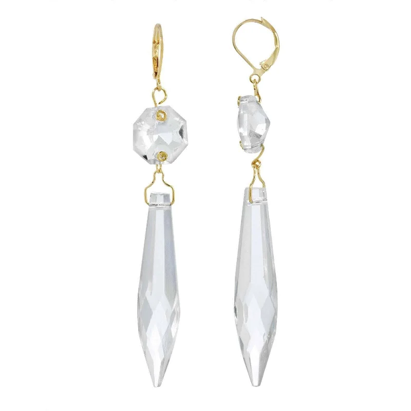 High-End Sparkle, Low-End Prices – Shop Now 1928 Jewelry Icicle Dreams Crystal Linear Drop Earrings