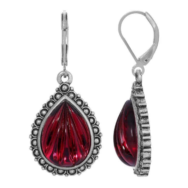 Discounted Luxury Jewelry – Shine Without The Splurge 1928 Jewelry Moda Antiqued Teardrop Stone Drop Earrings