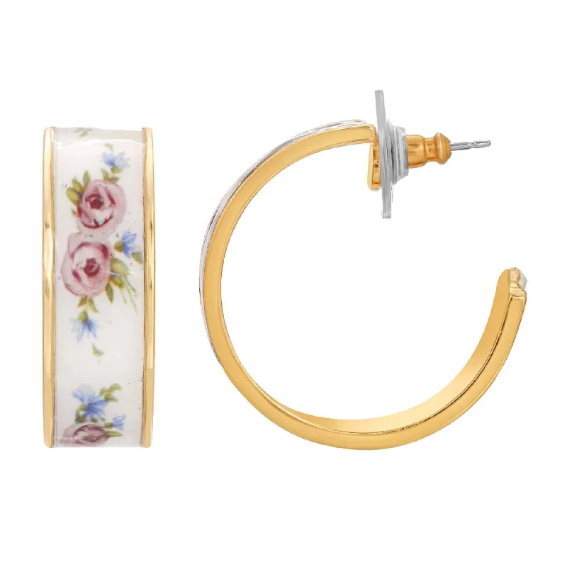 Elegant Jewelry At Unbeatable Offers – Shop Before It's Gone 1928 Jewelry Roseraie Hoop Earrings