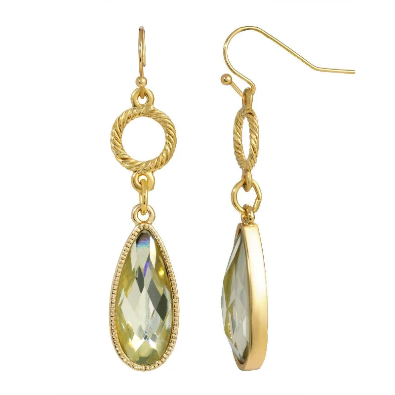 Sparkle In Style With Our Best Jewelry Deals 1928 Jewelry Round Ring & Crystal Teardrop Dangling Earrings