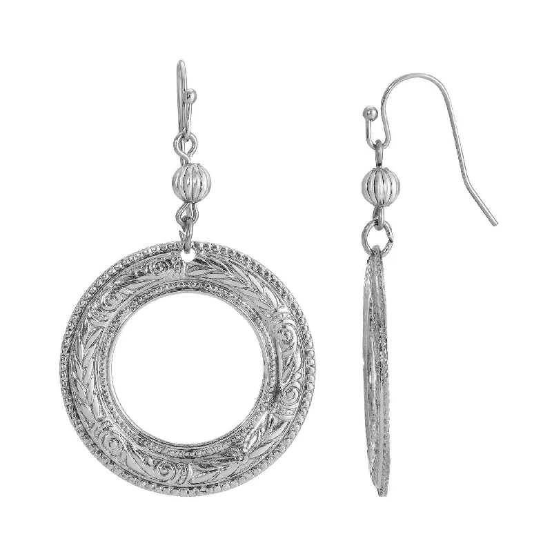 Trendy And Classic Jewelry Now At Reduced Prices 1928 Jewelry Silver Etched Vine Drop Earrings