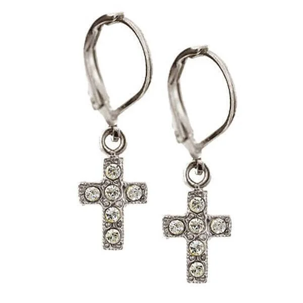 Luxury Jewelry At Unbeatable Discounts 1928 Jewelry Crystal Ab Cross Drop Earrings