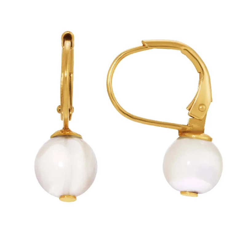 Elegant Jewelry At Unbeatable Prices – Shop Today 1928 Jewelry Sleek White Round Mother Of Pearl Drop Bead Earrings