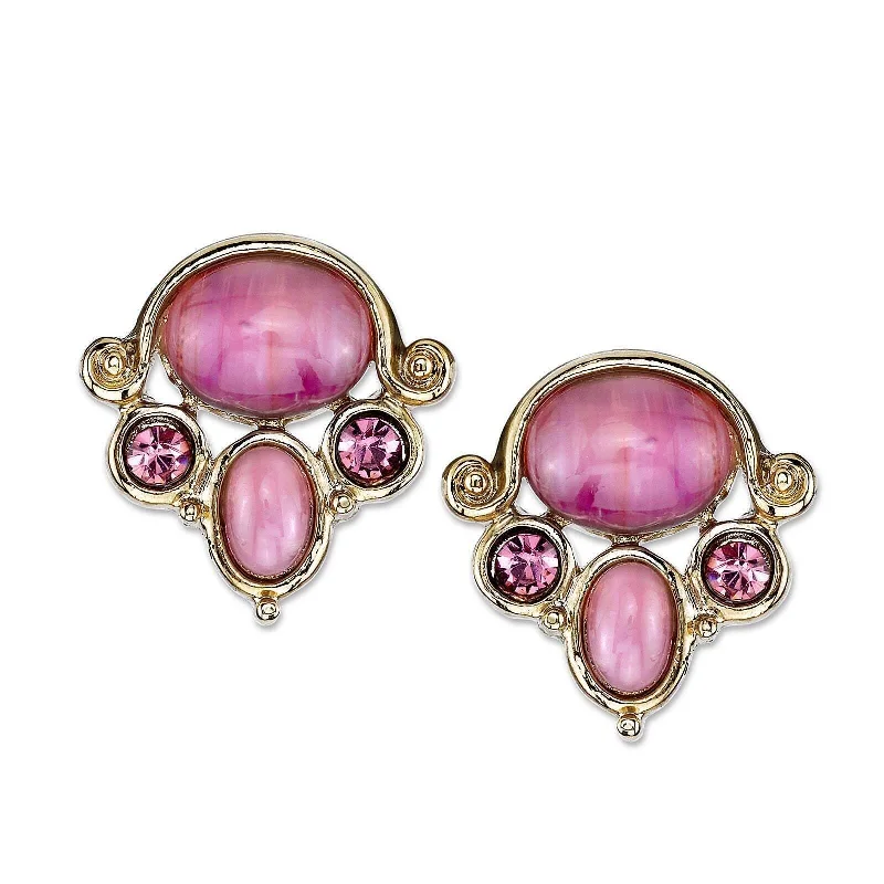 Dainty Floral Jewelry For Feminine Elegance 2028 Jewelry Amethyst Glass Quartz Light Amethyst Crystal Button Earrings