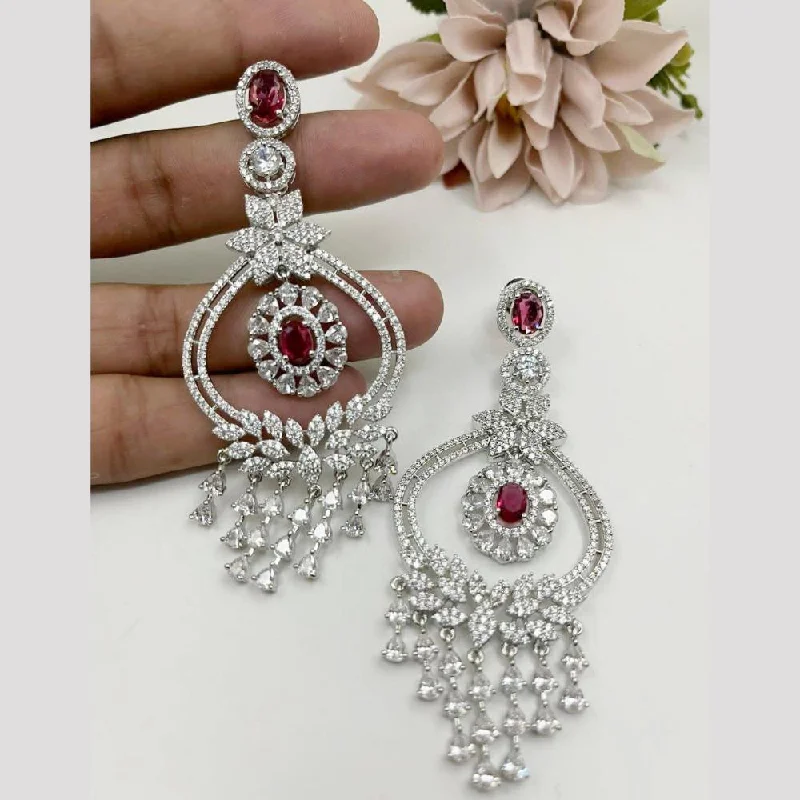 Must-Have Jewelry Pieces At Reduced Prices Aamrapali Silver Plated American Diamond Dangler Earrings