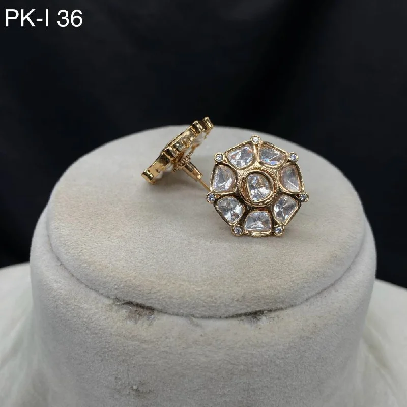 Dainty And Elegant Jewelry Now At Reduced Prices Amoliya Jewels Gold Plated Polki Kundan Studs Earrings