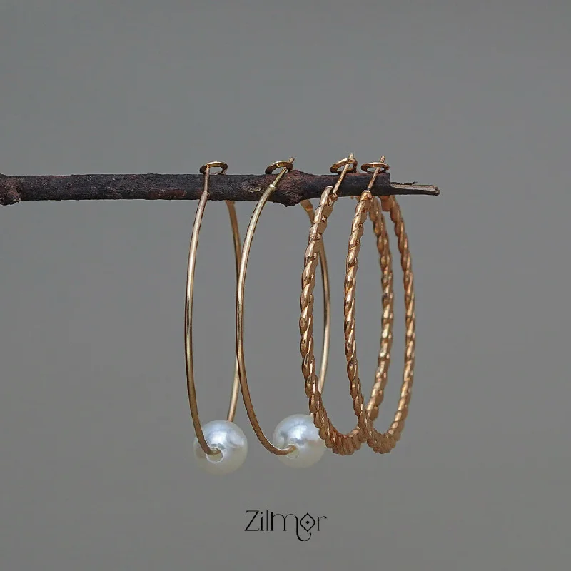 Limited-Time Offer On Elegant Jewelry Pieces BK1011305 -  Contemporary Combo Hoop Earrings