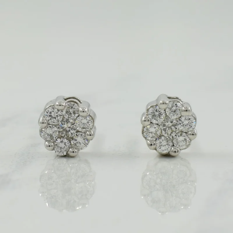 Special Deals On Handcrafted And Designer Jewelry Cluster Diamond Earrings | 0.30ctw |