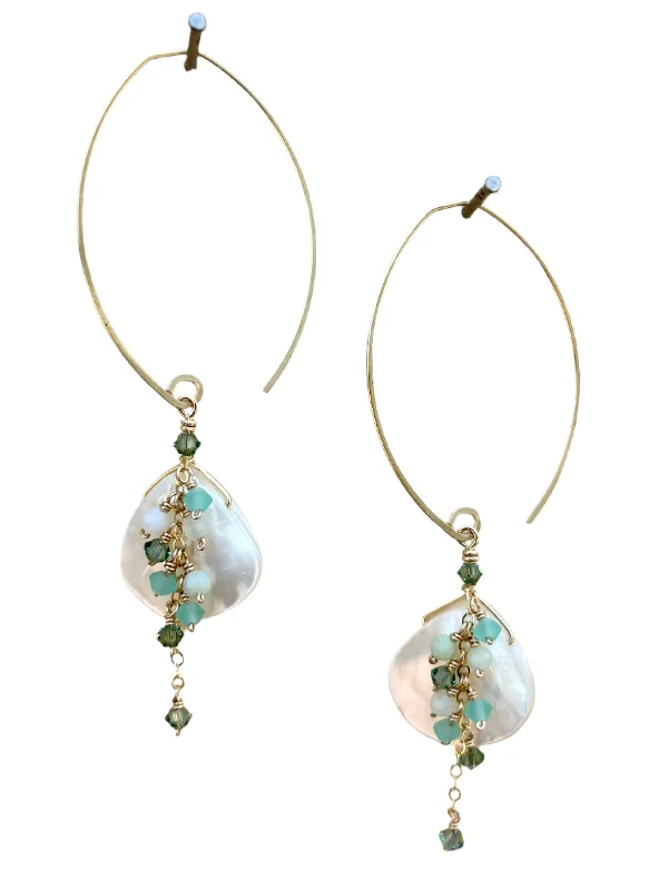 Best-Selling Jewelry Now Available At Special Deals earrings . mother of pearl inverted vines