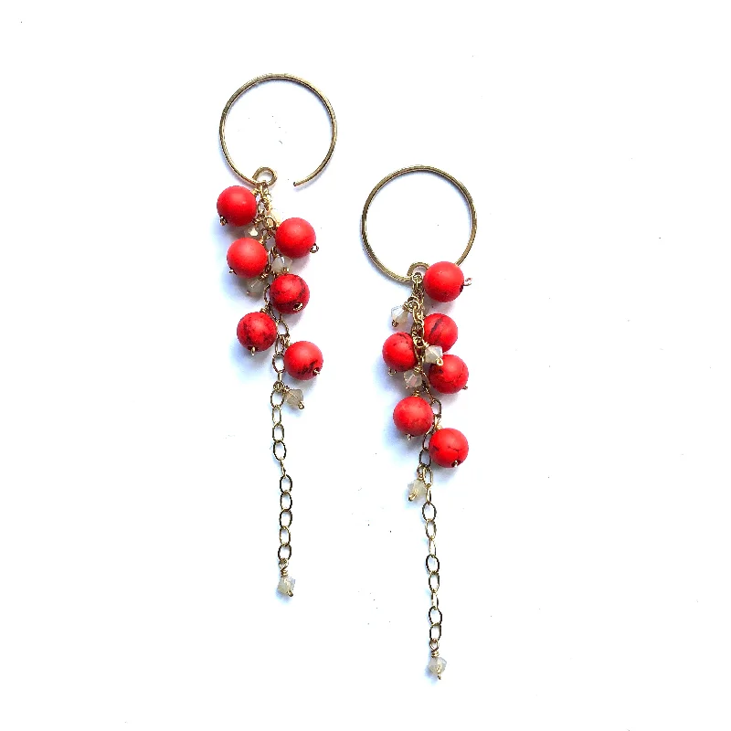 Luxury Jewelry At Unbeatable Discounts earrings . semi-precious vine nouveau