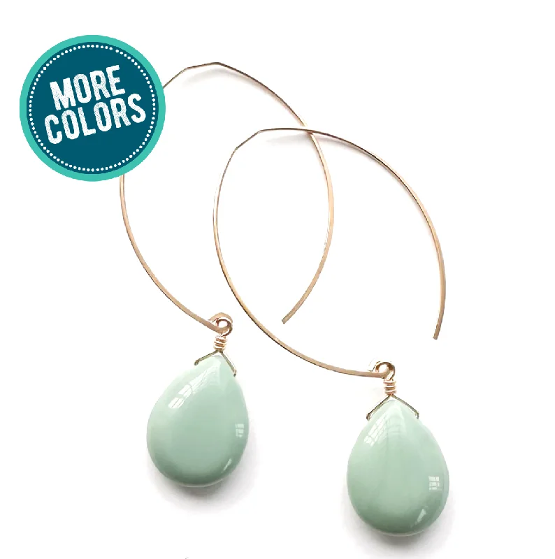 Romantic Heart-Shaped Jewelry For Special Gifts earrings. smooth teardrop core