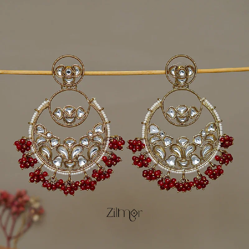Fashion-Forward Jewelry At Incredible Prices FS1011238 - Bead Clustering Kundan Earrings