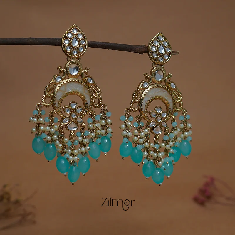 Fine Jewelry, Limited-Time Offers Available FS1011253 -  Bead Hanging Kundan Chandbali Earrings