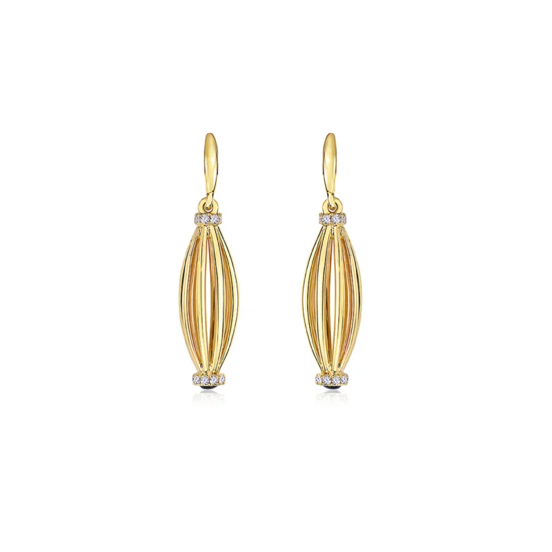 Exclusive Online Jewelry Sale – Don't Wait Gold Birdcage Drop Earring