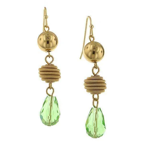 Bohemian-Inspired Jewelry For Free-Spirited Fashion 2028 Jewelry Green Beaded Drop Earrings