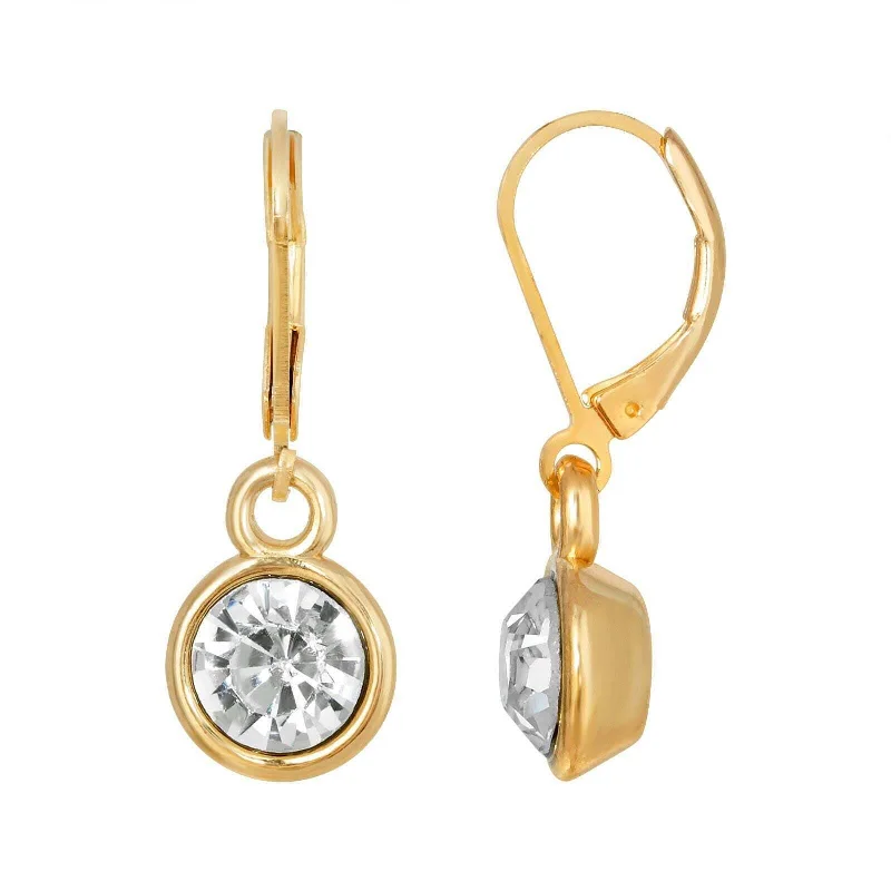 Premium Jewelry Now Available At Special Discounts 1928 Jewelry Round Clear Crystal Drop Earrings