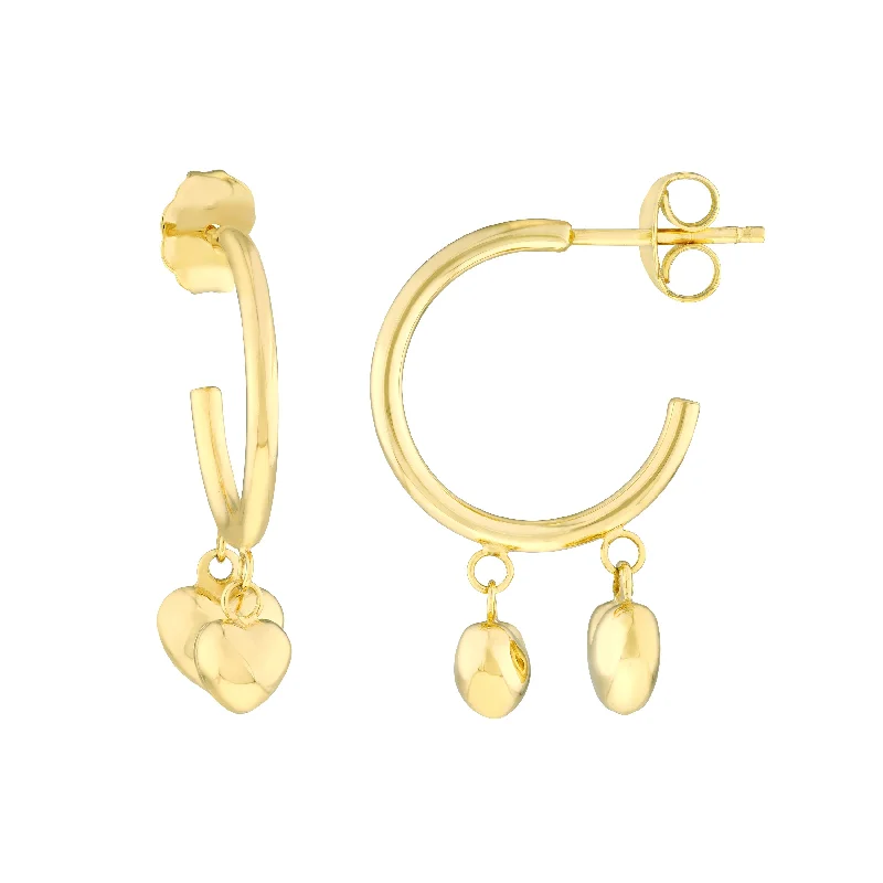 Flash Sale On Stunning Jewelry – Don't Miss Out Hoop Earrings with Puffy Heart Dangles