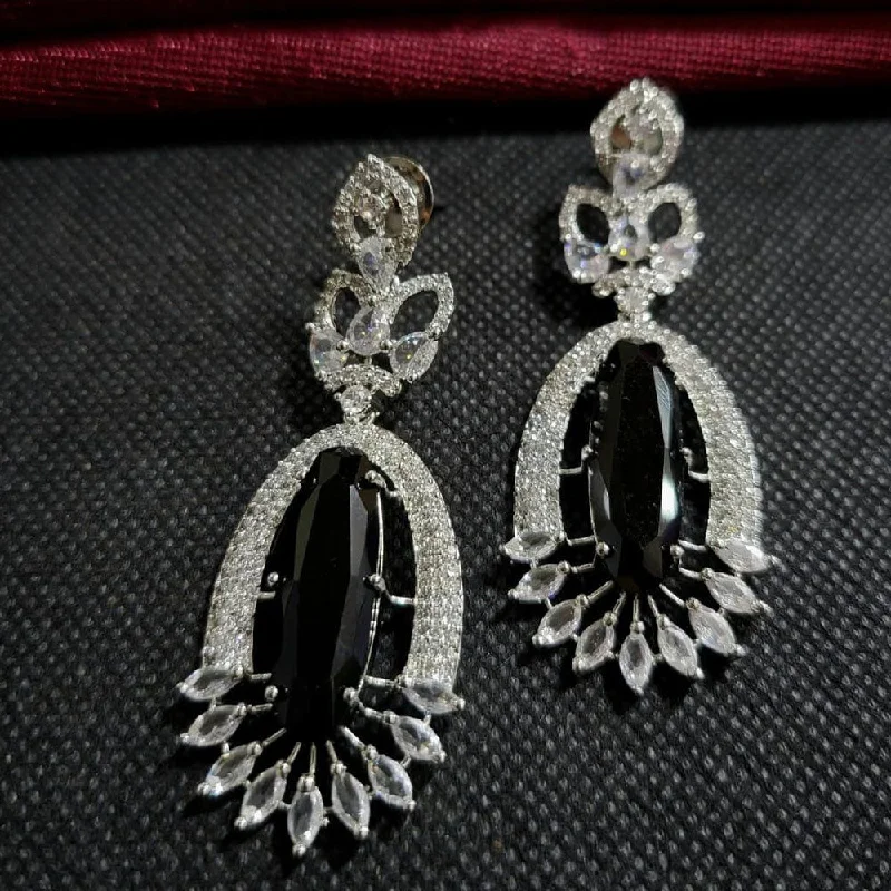 Elegant Jewelry, Affordable Luxury – Shop Now Kavita Art Silver Plated American Diamond Dangler Earrings