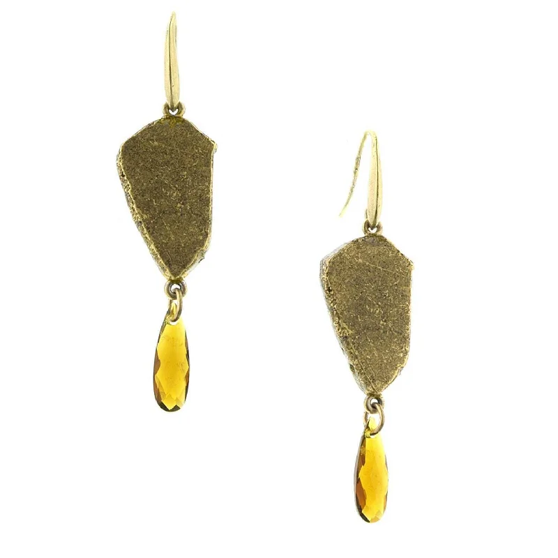 Flash Jewelry Sale – Get Stunning Pieces At Low Prices T.R.U. Hippekaya Drop Nugget With Topaz Color Briolette Earrings