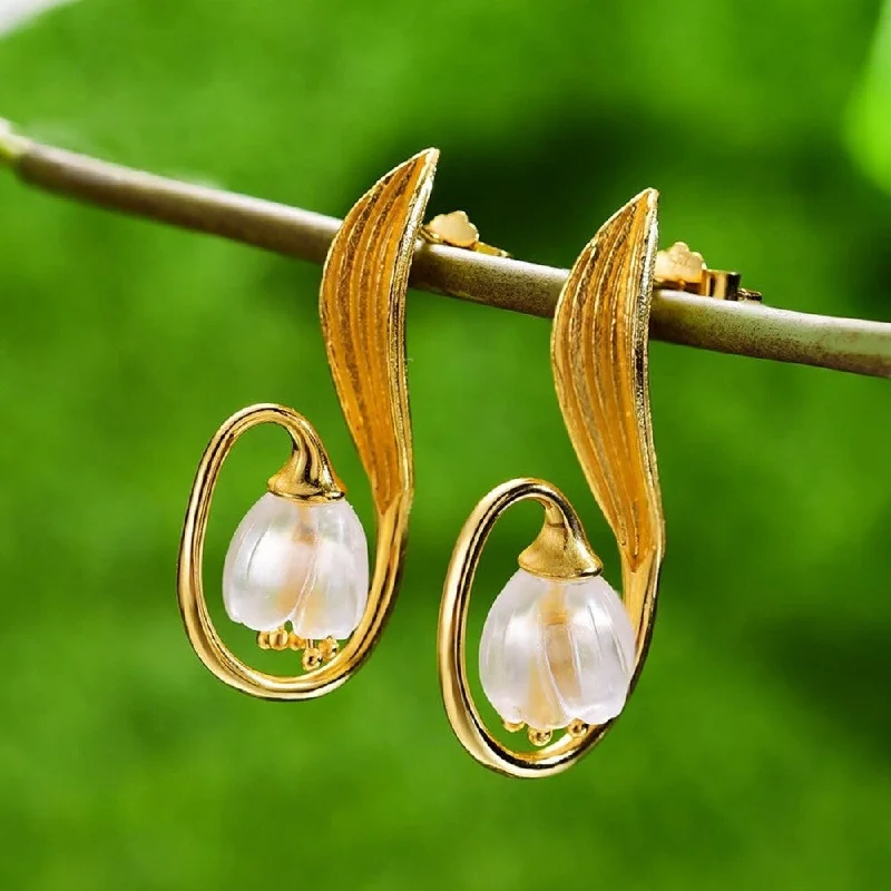 High-End Sparkle, Low-End Prices – Jewelry Sale Live Lily of the Valley Flower Drop Earrings